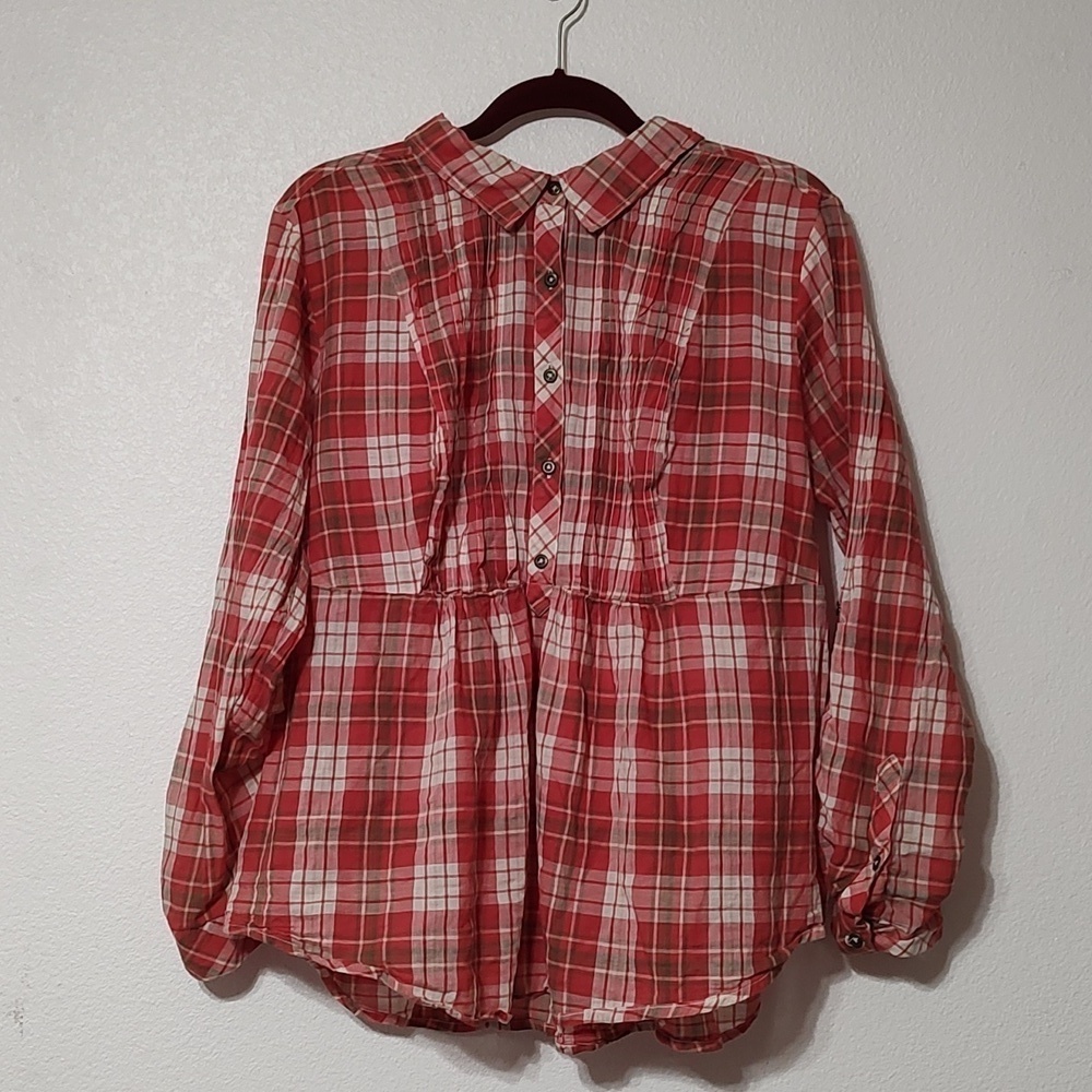 Torrid Plaid Long Sleeve Top Size 2